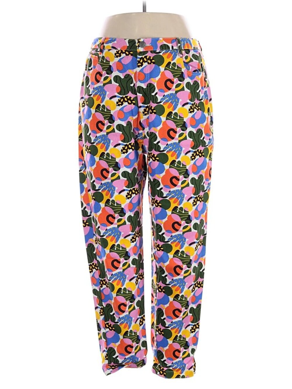 Lucy & Yak Addison Jeans Elton Print W36 / UK 18 New Organic Cotton Multicolor